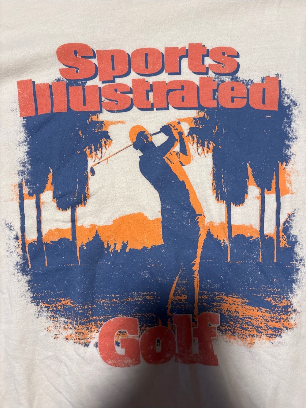 Sports Illustrated Golf Graphic Tee - White with Blue & Orange Print